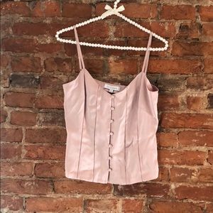 Silk pink cami